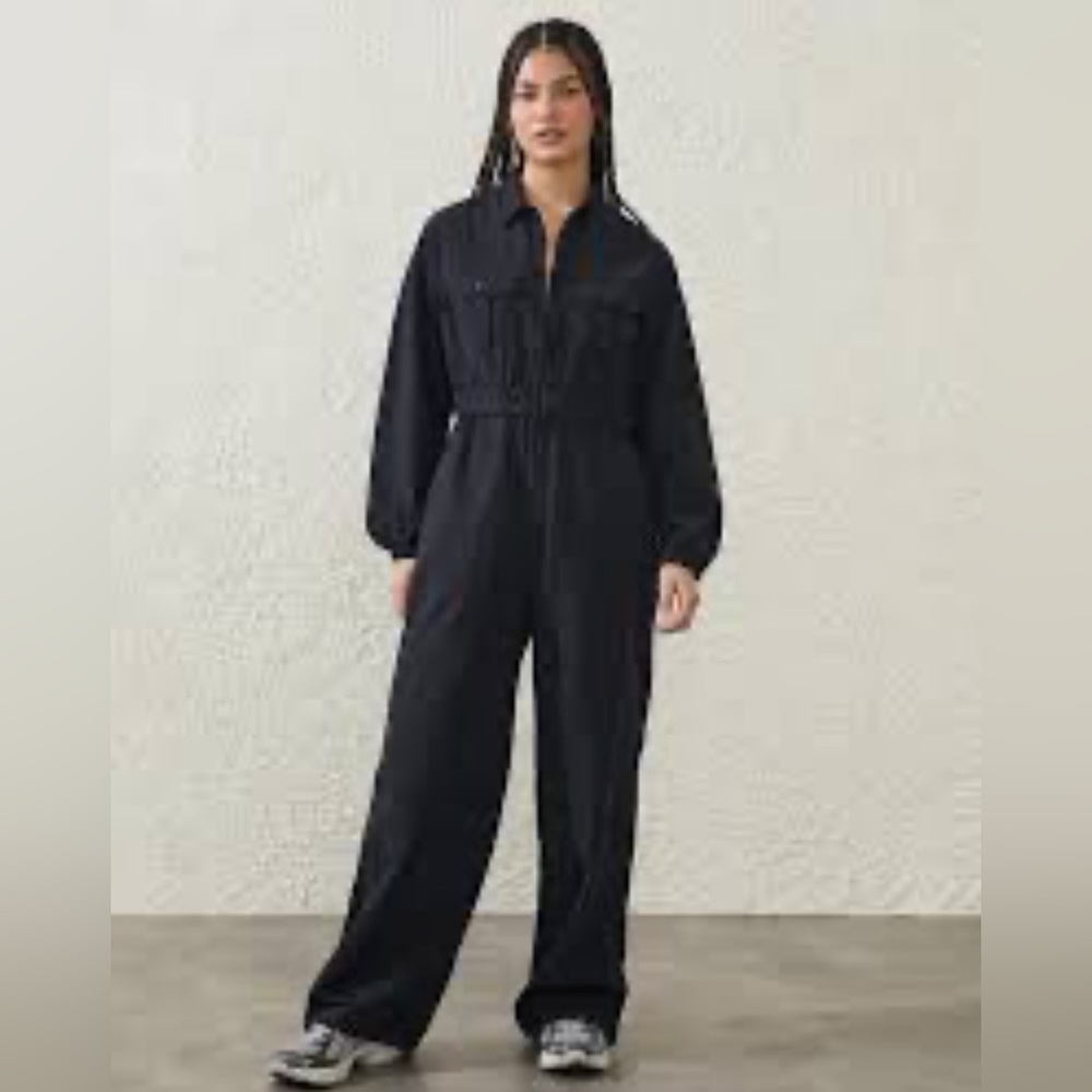 BODY by COTTON ON Active Utility Tech Coveralls Jumpsuit Long Sleeves Black XL